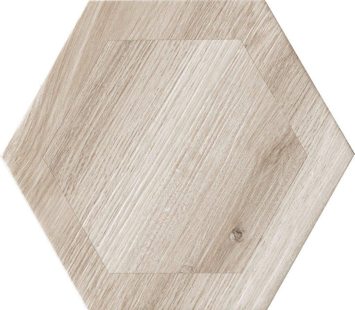 Job Lot (3.8m²) - Hexagon Wood Retro Decor White 24 x 27.7cm - Mixed Batches L49 & B49