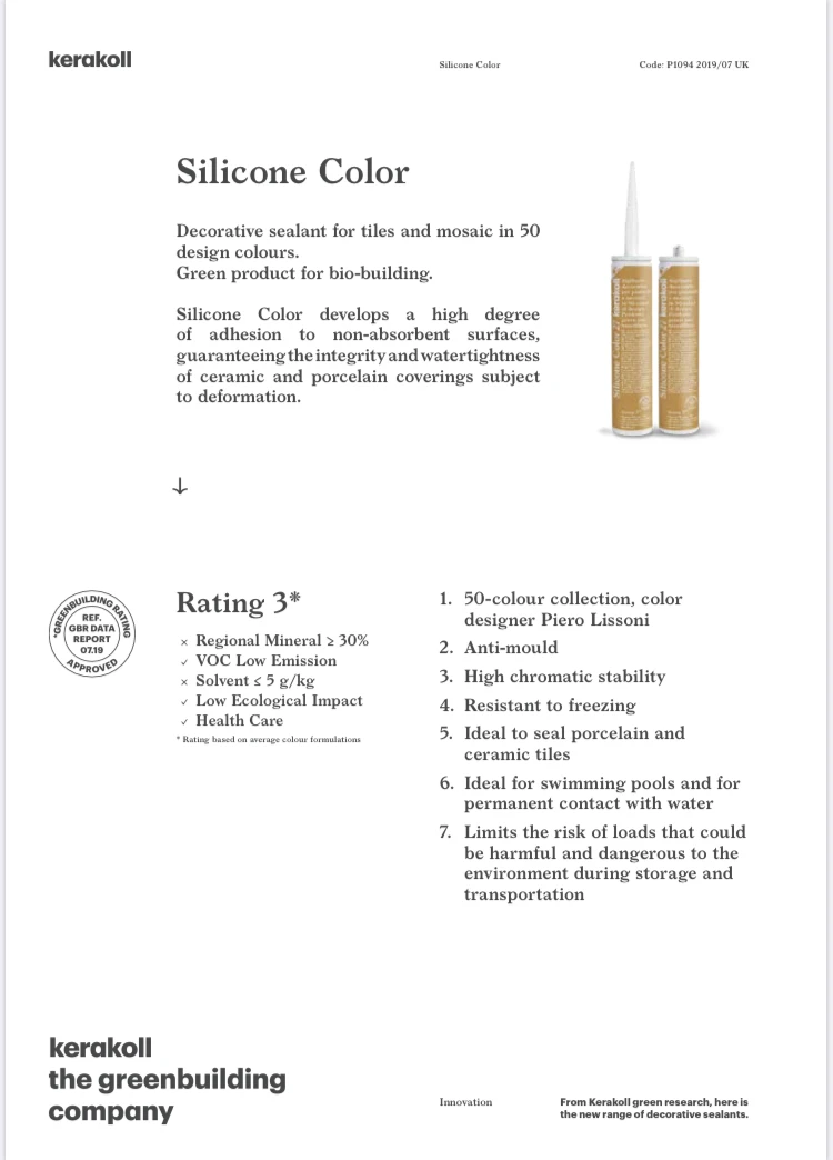 Kerakoll Silicone Colour 31 Pale Umber 310ML