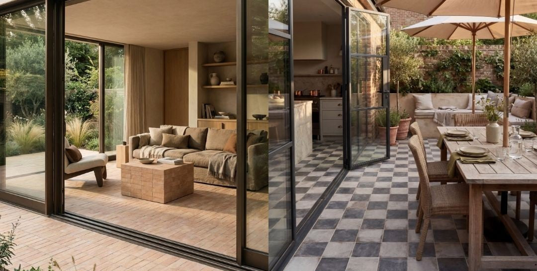 blurring the boundaries using the same tile inside and out