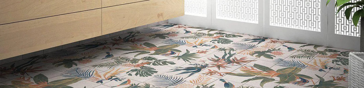 baked tiles tropical stone