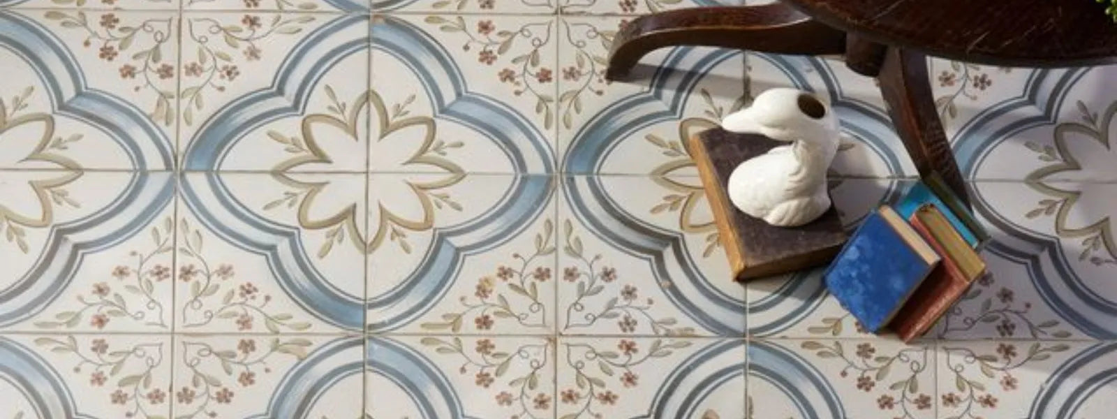 Baked Tiles Olive Grove Range: Decorative Distressed Floor Tiles