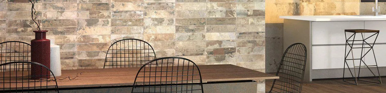 industrial style effect tiles