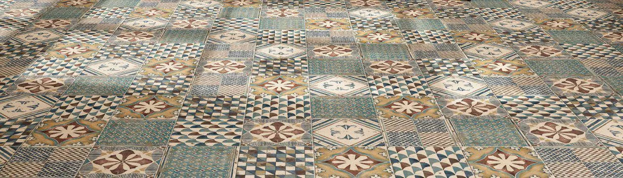 baked tiles reminiscent range distressed colourful wall tiles