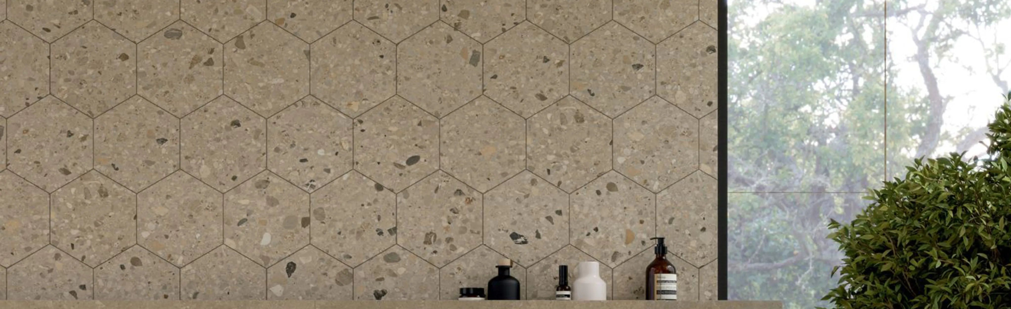 essential milan hexagon terrazzo