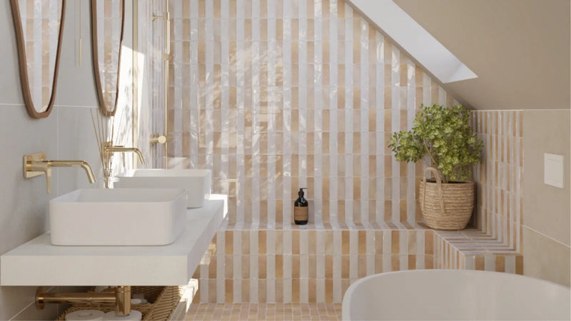 shop the look marrakesh stripe bathroom