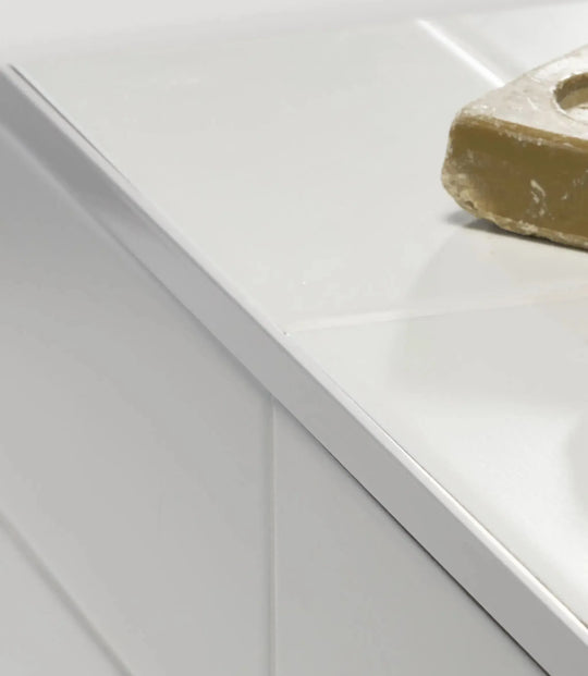 10mm White PVC Tile Trim - 2.5m