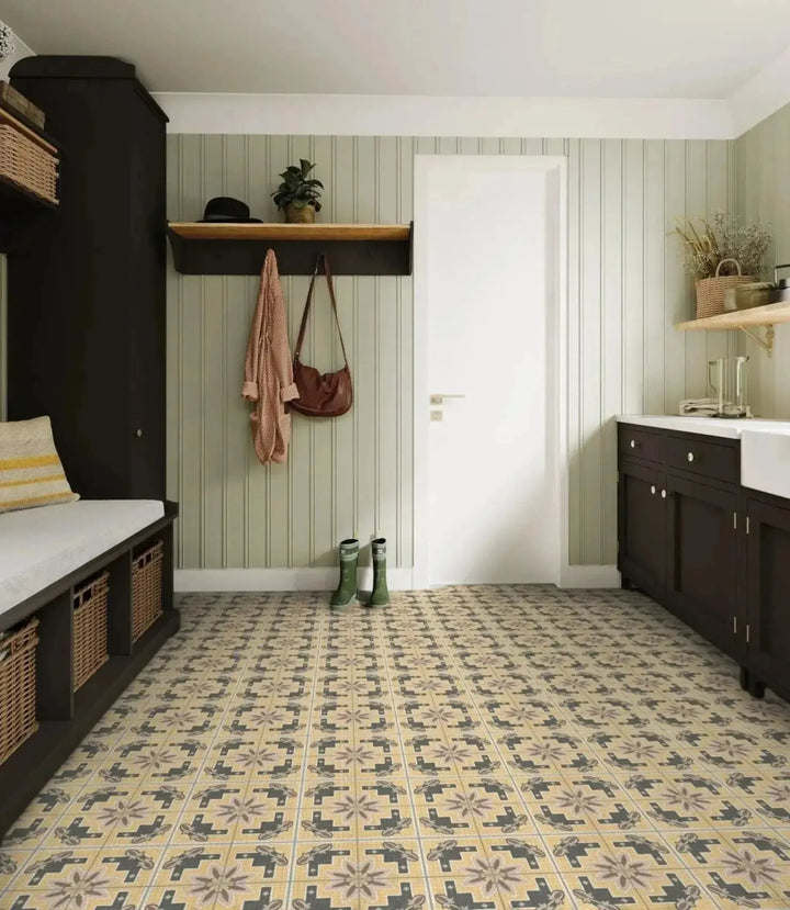 1860 Bath Spa Mosaic Bud Decor 15cm x 15cm - Clearance