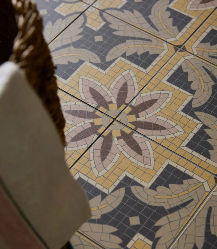 1860 bath spa mosaic leaf decor 15cm x 15cm