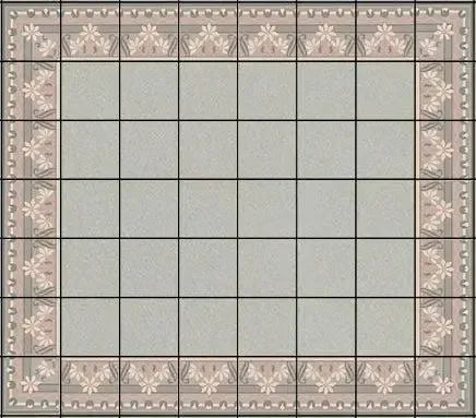 1860 Kensington Gardens Border 15cm x 15cm - Out