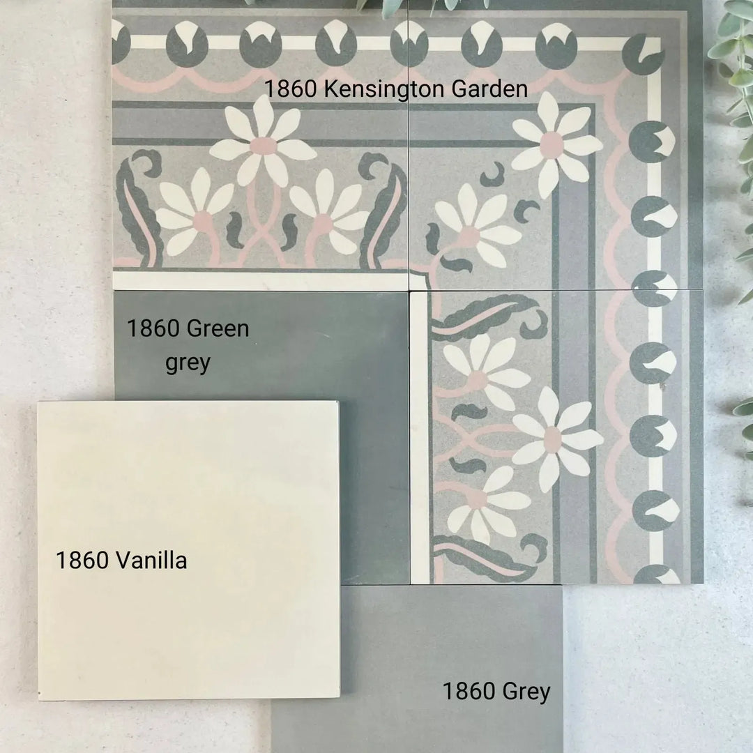 1860 Kensington Gardens Border 15cm x 15cm