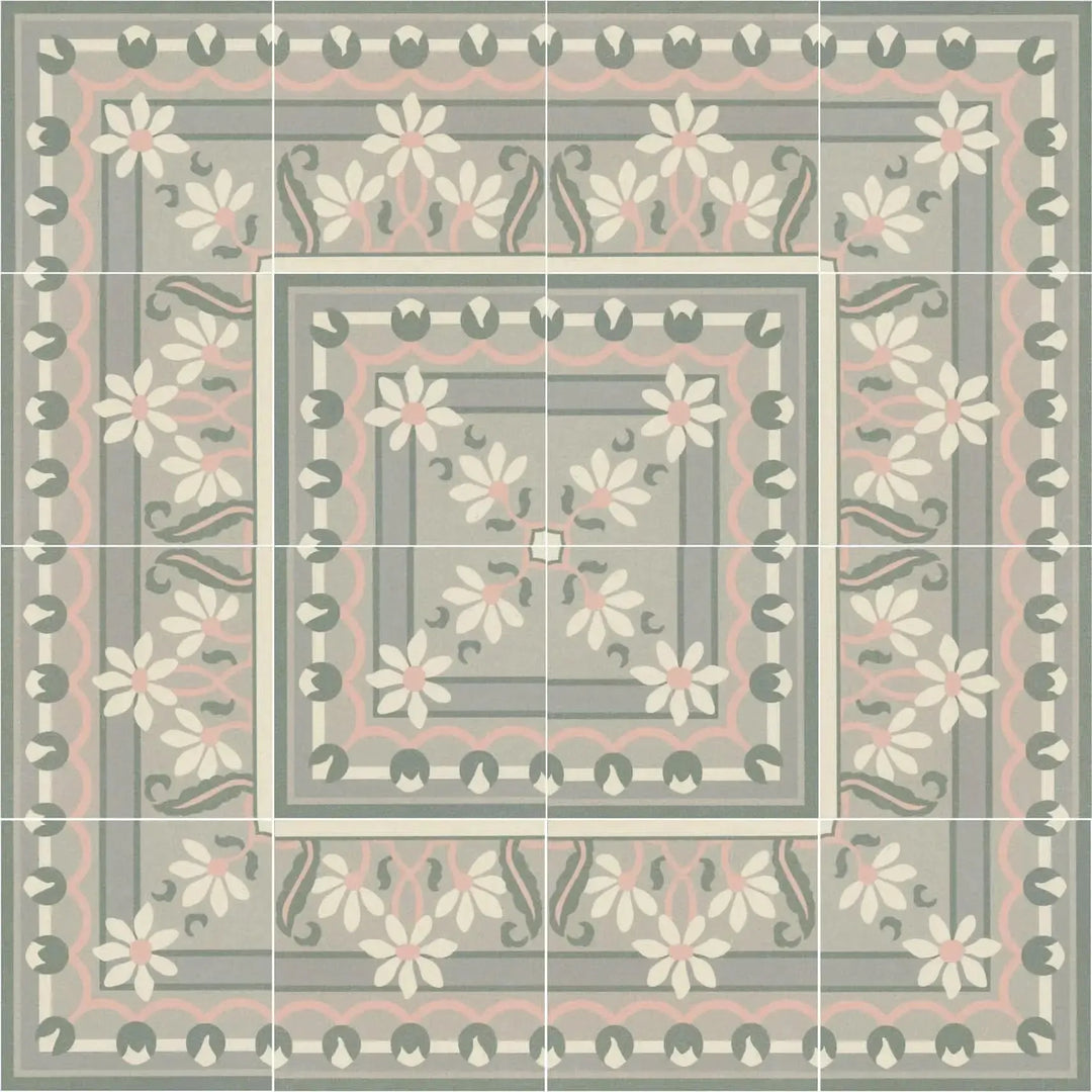 1860 Kensington Gardens Border 15cm x 15cm - Out