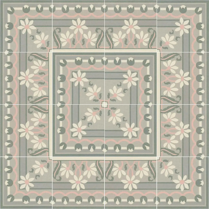 1860 Kensington Gardens Border 15cm x 15cm - Out