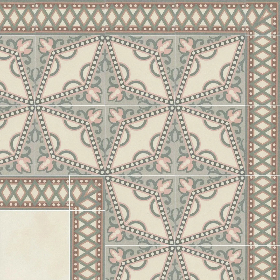 Encaustic Pink Victorian Floor Tiles | Baked Tiles Encaustic Pink Victorian Floor Tiles | Baked Tiles