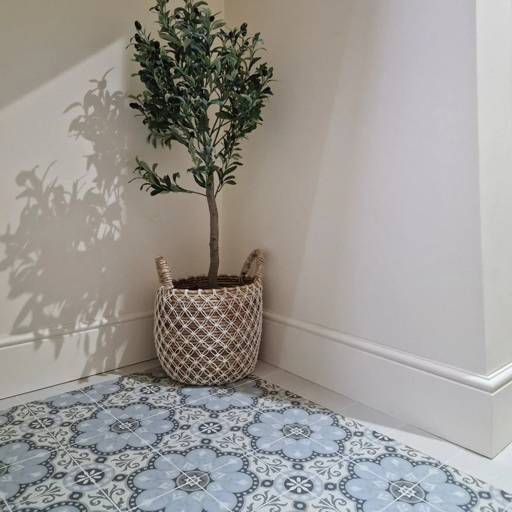 1860-vanilla-15cm-x-15cm | 1860 Templeton Floral Decor by Baked Tiles featured in a beautiful interior