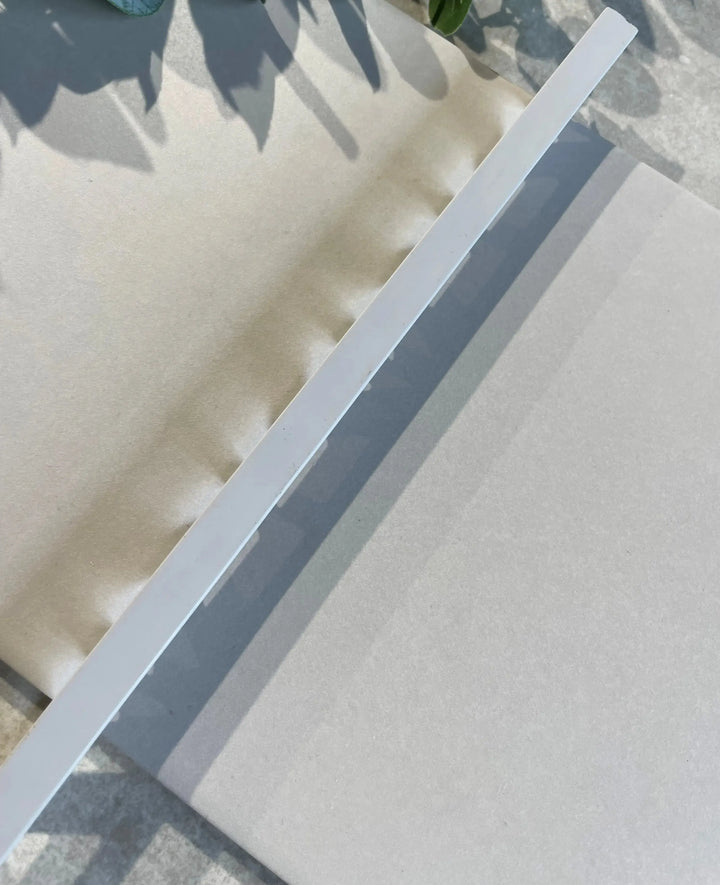 8MM WHISPER GREY PVC SQUARE EDGE TRIM - 2.5M LENGTH