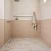 bathroom | Brushed-Marble-Bianco-59.5cm-x-119.2cm, Arcadia-Plaster-5-x-25cm