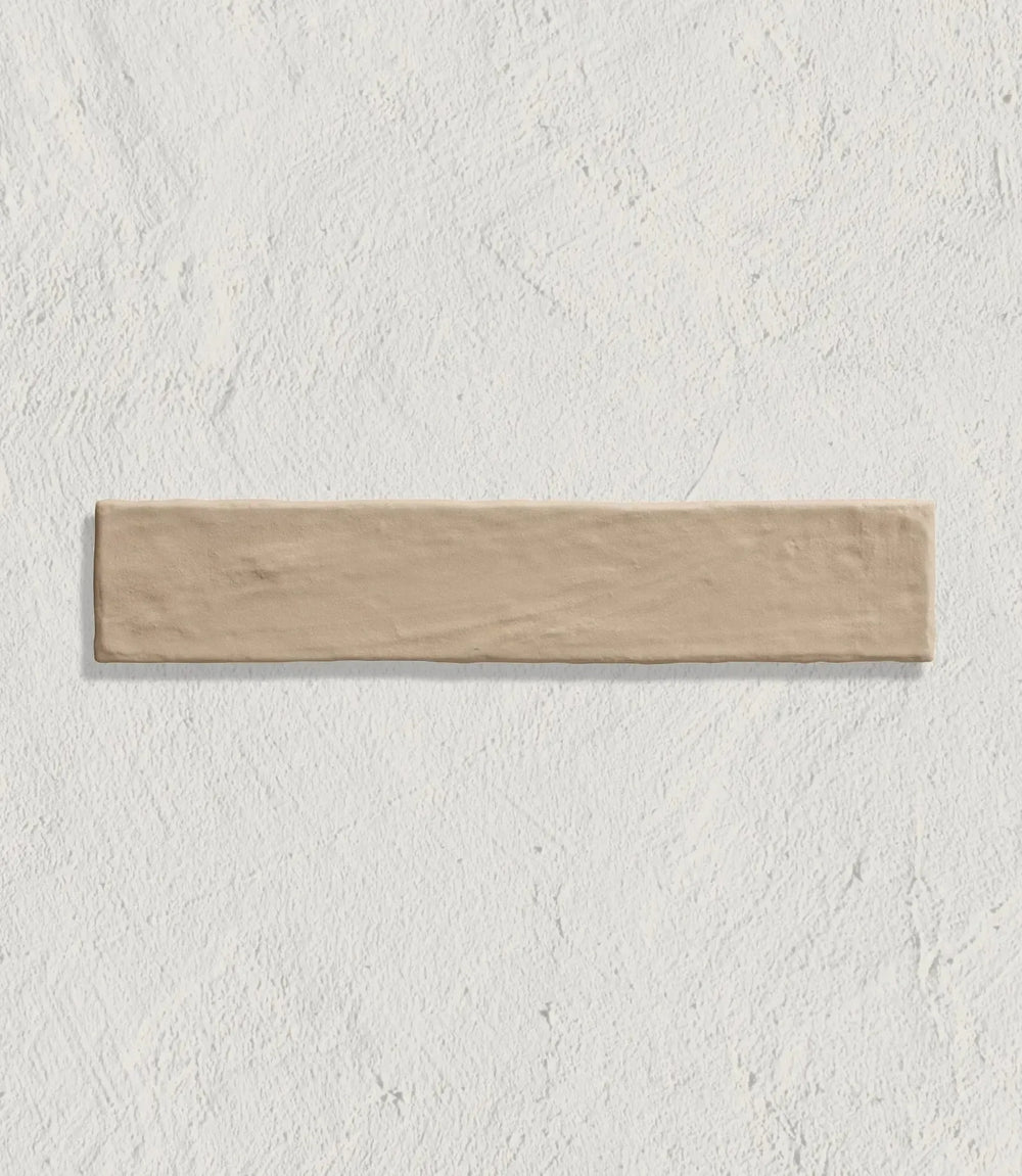 curated-arcadia-soft-white-5-x-25cm | Curated Arcadia Plaster 5 X 25cm by Baked Tiles featured in a luxury bathroom