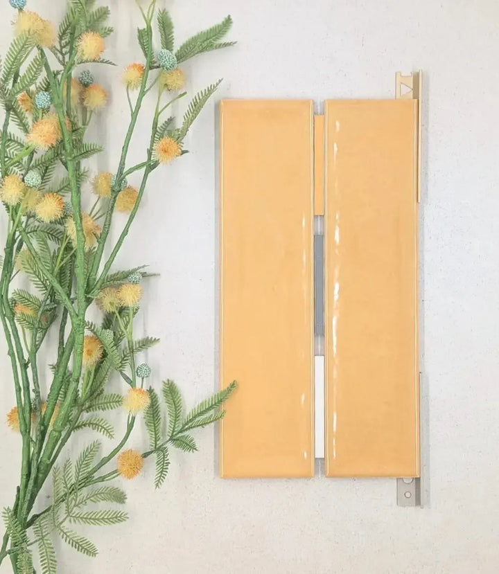 kerakoll-fugabella-color-grout-02-warm-white-3kg, kerakoll-fugabella-color-grout-27-mustard-3kg, kerakoll-fugabella-color-grout-08-cement-3kg, 12mm-l-shape-aluminium-matt-brass-tile-trim-2-5m-length, 12mm-l-shape-sandstone-tile-trim-2-5m-length | Baked Tiles