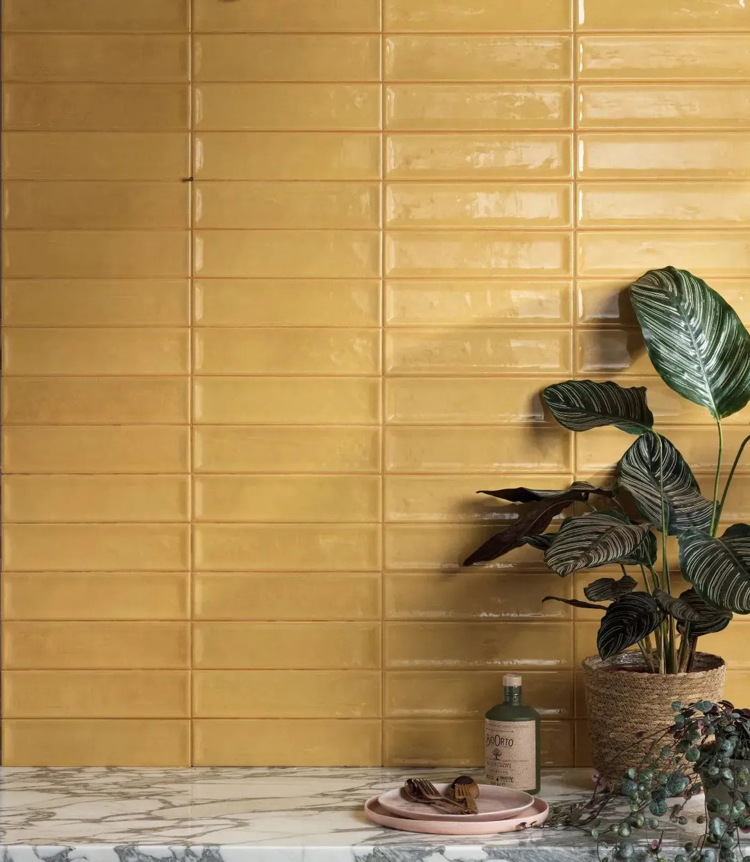 Glazed Mustard Wall Tiles | Mustard Yellow Metro Tiles – Baked Tiles Glazed Mustard Wall Tiles | Mustard Yellow Metro Tiles – Baked Tiles