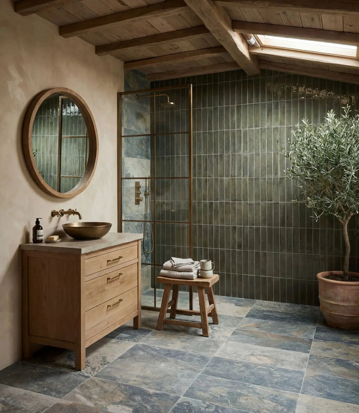 aura smeraldo 6cm x 25cm floor tile