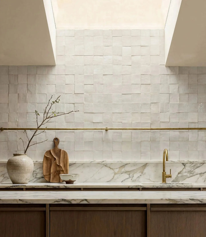 Baked Real Zellige White 10cm x 10cm