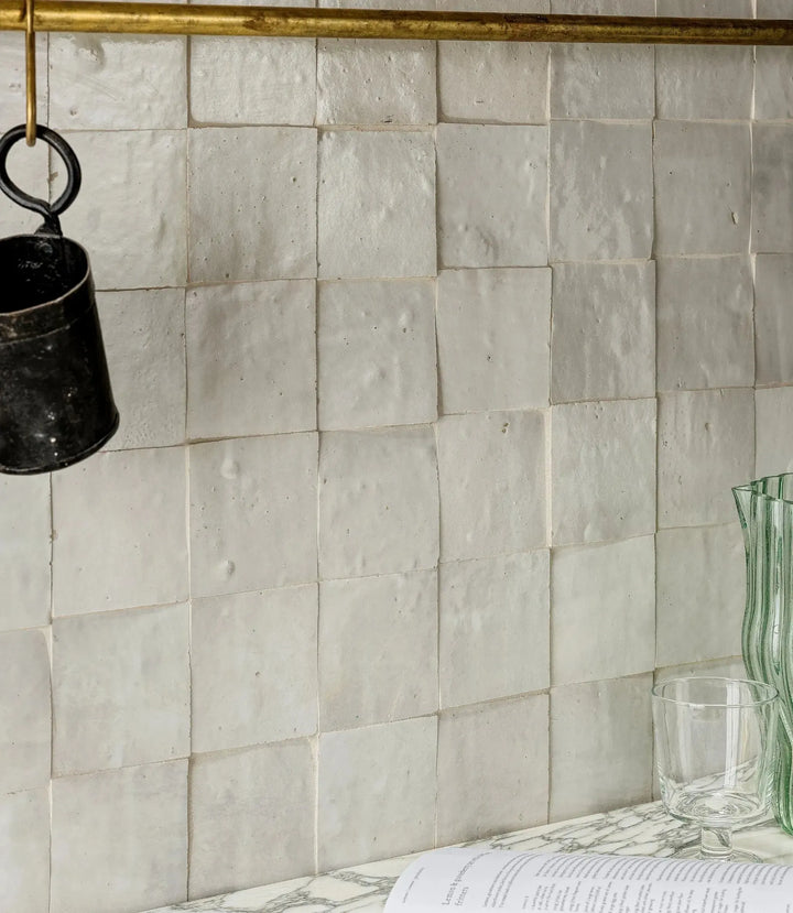 Baked Real Zellige White 10cm x 10cm