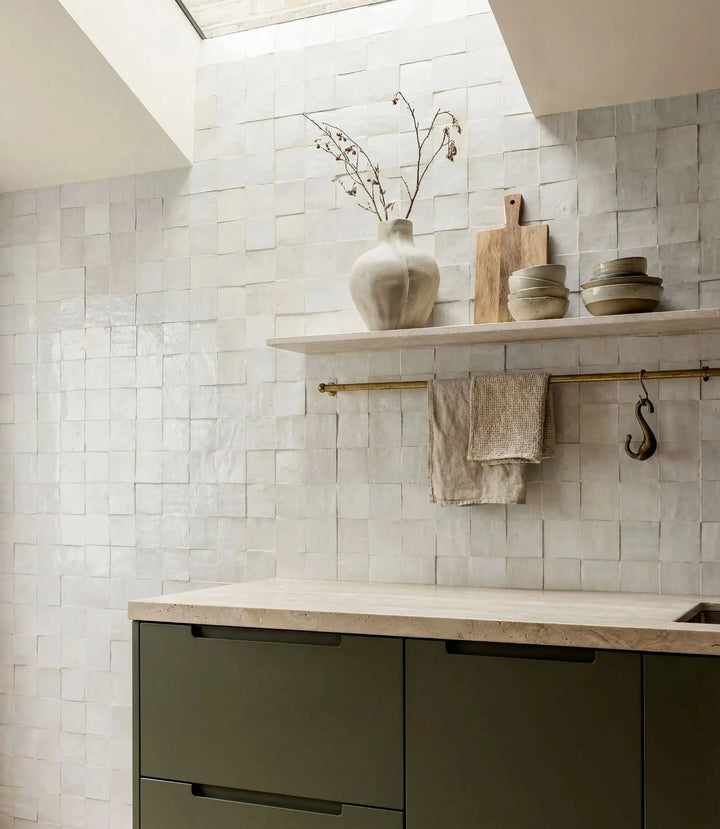 Baked Real Zellige White 10cm x 10cm