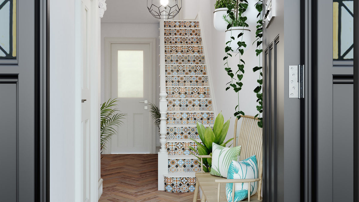 Shop The Look: Boho Hallway Stair Tiles