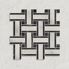 Curated Brushed Marble Basketweave Mosaic Bianco 31.5cm x 31.5cm