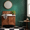 Brushed-Marble-Nero-29.5cm-x-29.5cm, Plume-Emerald-Crackle-30.5cm-x-30cm | wall & floor tiles