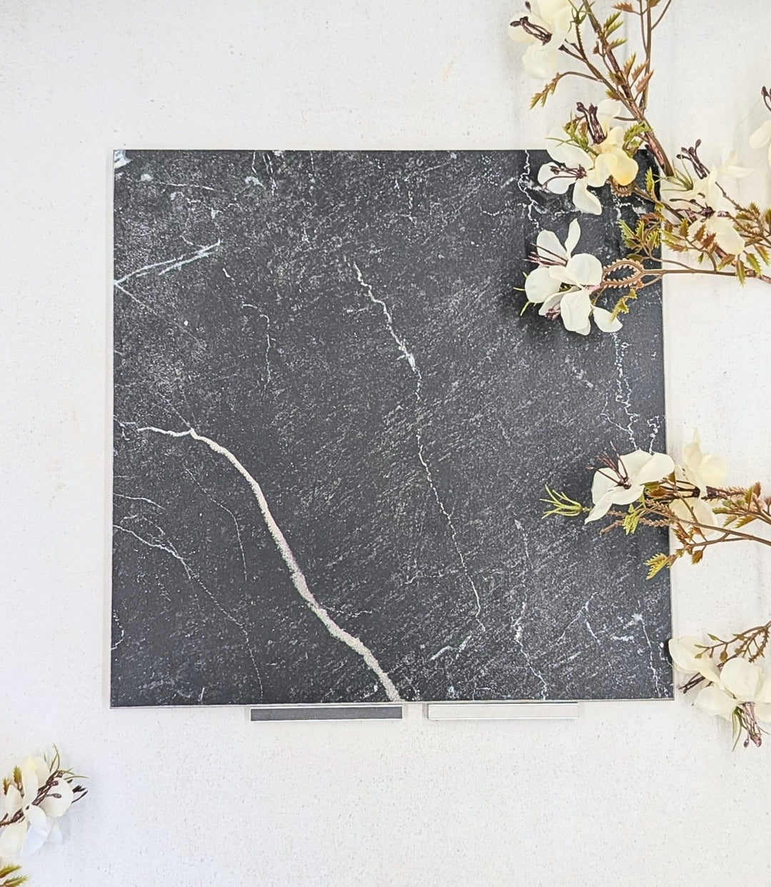 brushed marble nero 29 5cm x 29 5cm baked tiles