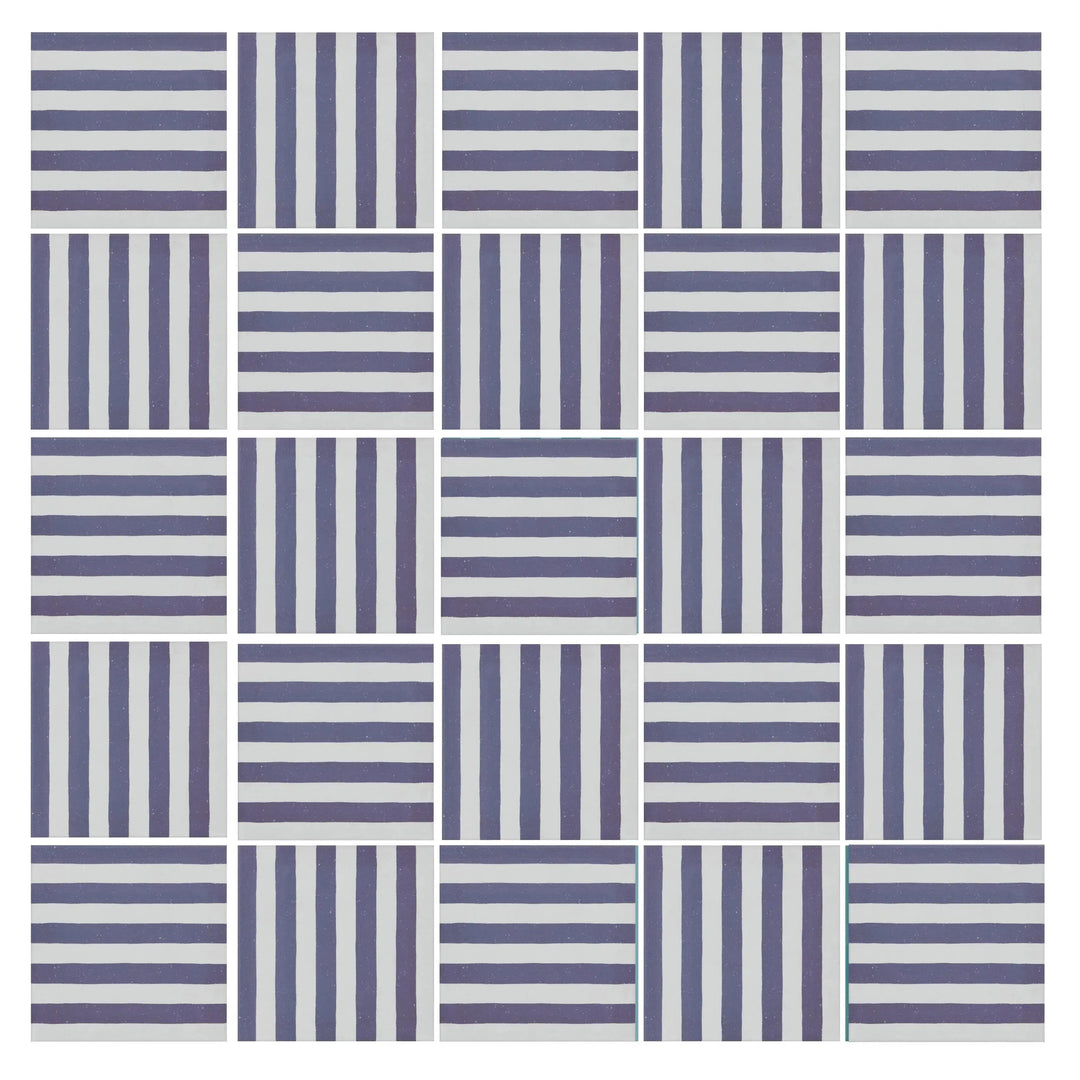 Curated Candy Stripe Royal Blue 20cm x 20cm