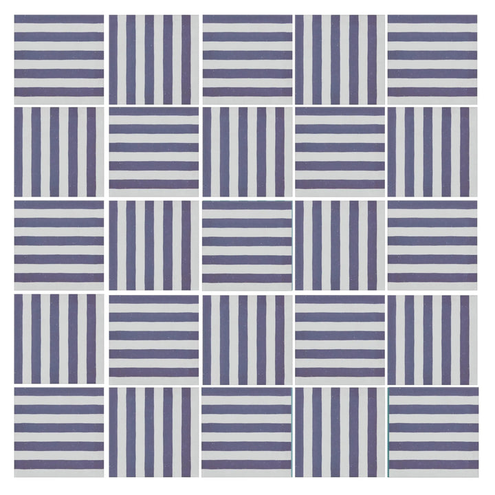 Curated Candy Stripe Royal Blue 20cm x 20cm