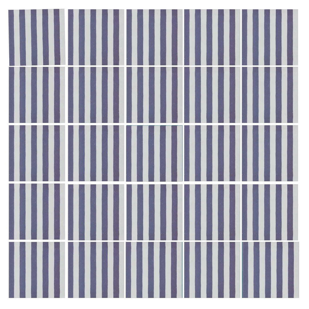 Curated Candy Stripe Royal Blue 20cm x 20cm