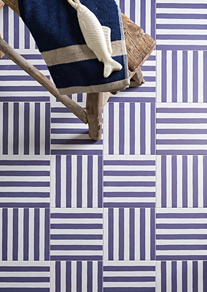 Curated Candy Stripe Royal Blue 20cm x 20cm