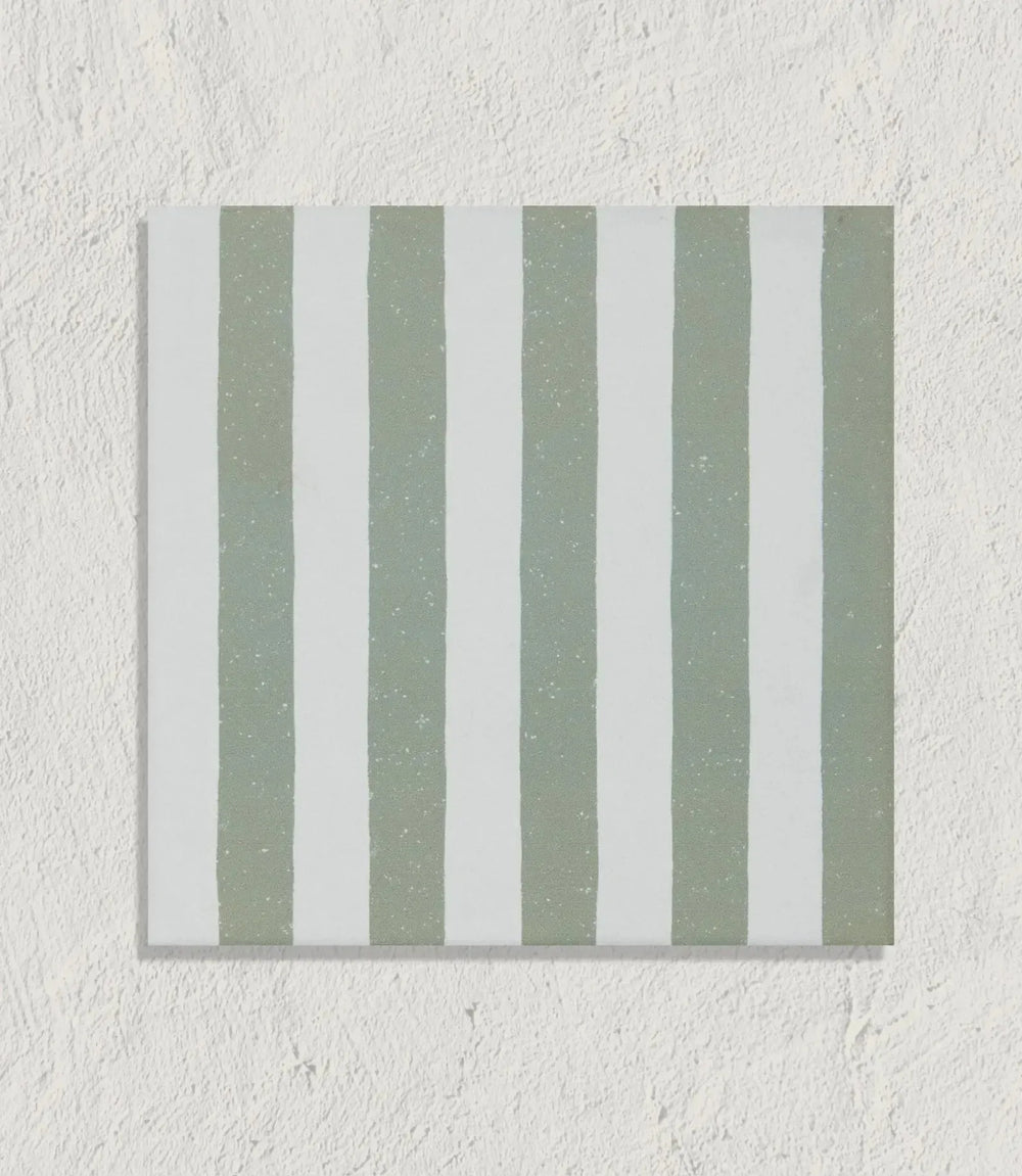 Curated Candy Stripe Sage 20cm x 20cm