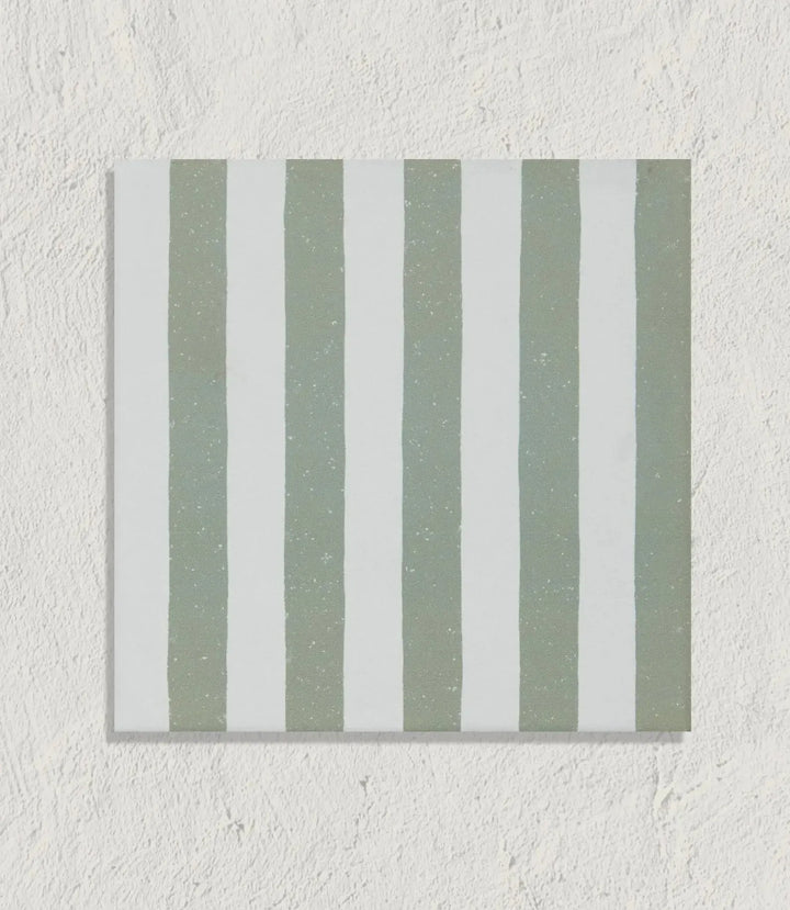Curated Candy Stripe Sage 20cm x 20cm