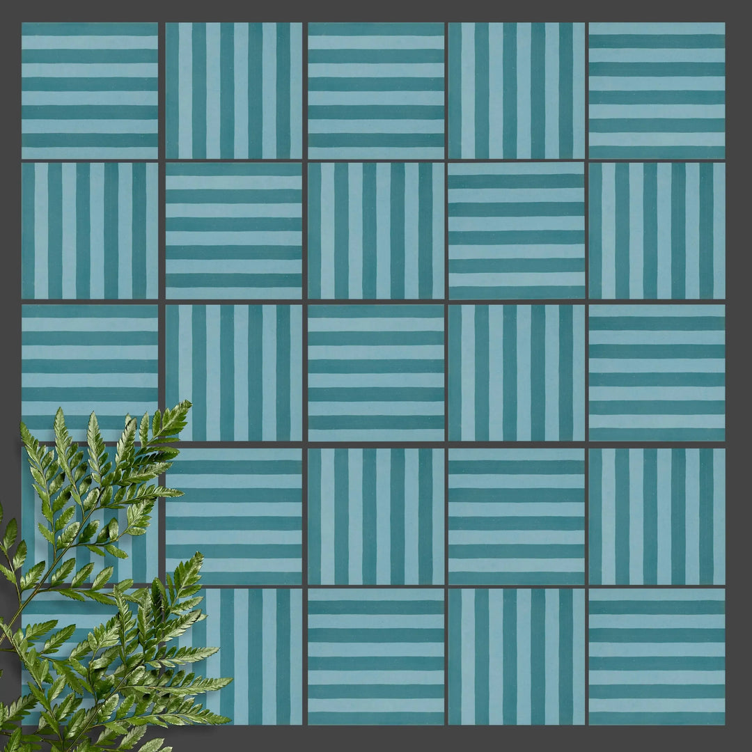 Curated Candy Stripe Verdant 20cm x 20cm
