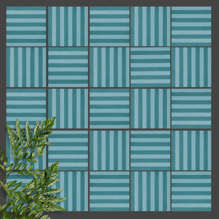 Curated Candy Stripe Verdant 20cm x 20cm
