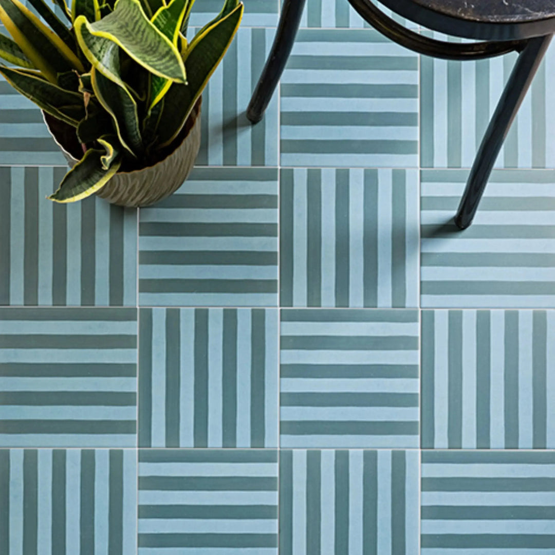 Curated Candy Stripe Verdant 20cm x 20cm