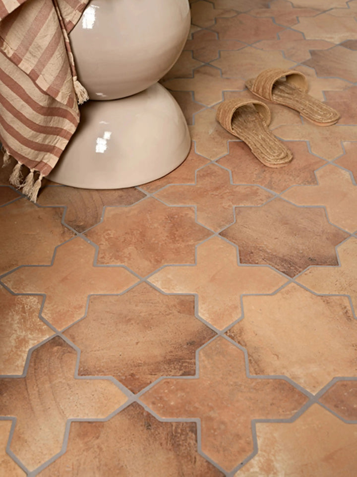 Curated Casablanca Cross Cotto 15.5cm x 15.5cm