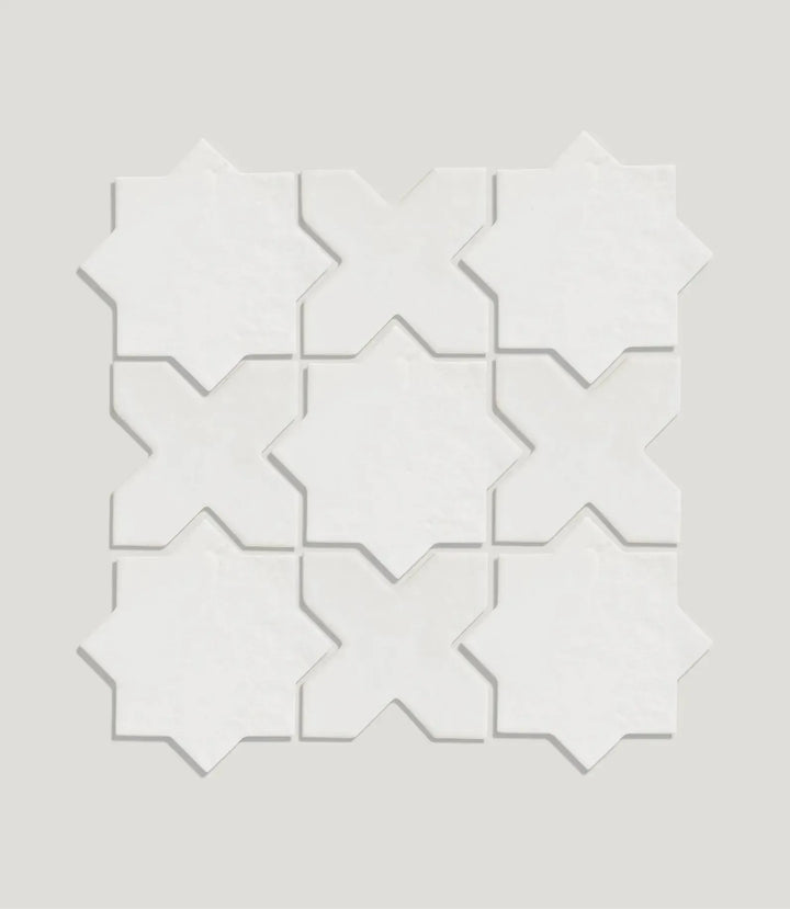 Curated Casablanca Cross White 15.5cm x 15.5cm