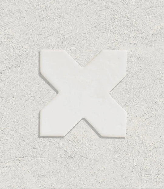 Curated Casablanca Cross White 15.5cm x 15.5cm