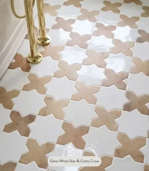 Curated Casablanca Cross Cotto 15.5cm x 15.5cm