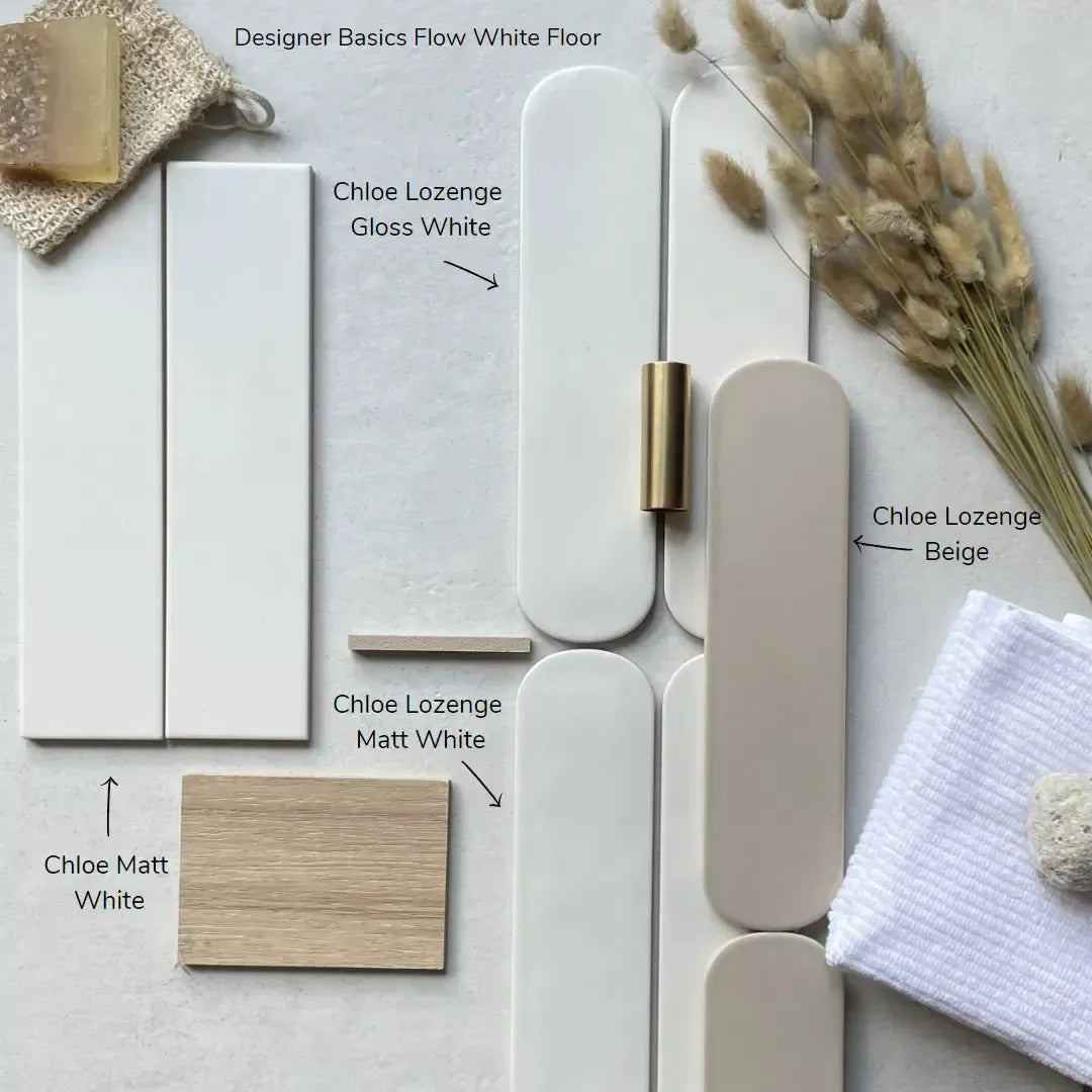 Chloe Sand Lozenge Tile 7.5cmx30cm | Baked Tiles