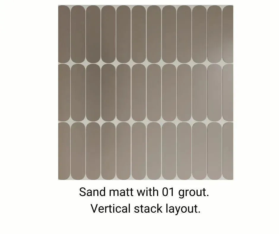 Chloe Sand Lozenge Tile 7.5cmx30cm | Baked Tiles