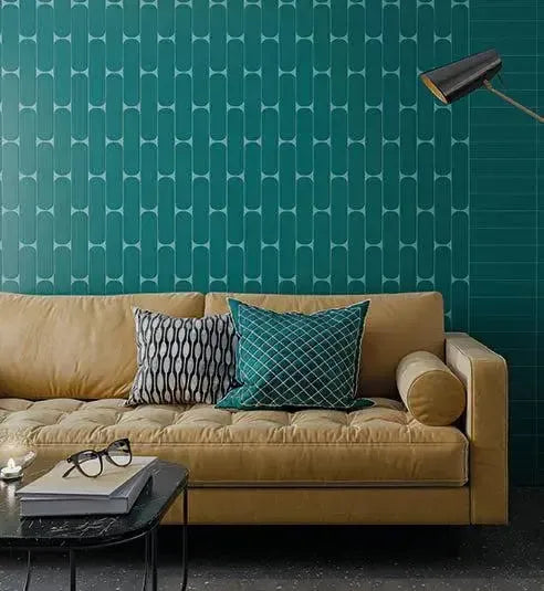 Chloe Teal Matt 7.5cm x 30cm - Clearance