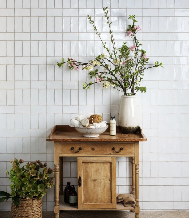 cottage ice cream gloss 7 5cm x 15cm floor tile