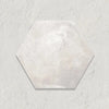 Country Hexagon White Terracotta 14cm x 16cm - Out