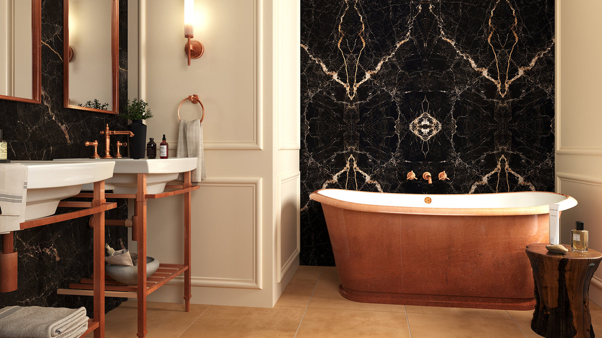 Dramatic Marble Luxe Bathroom